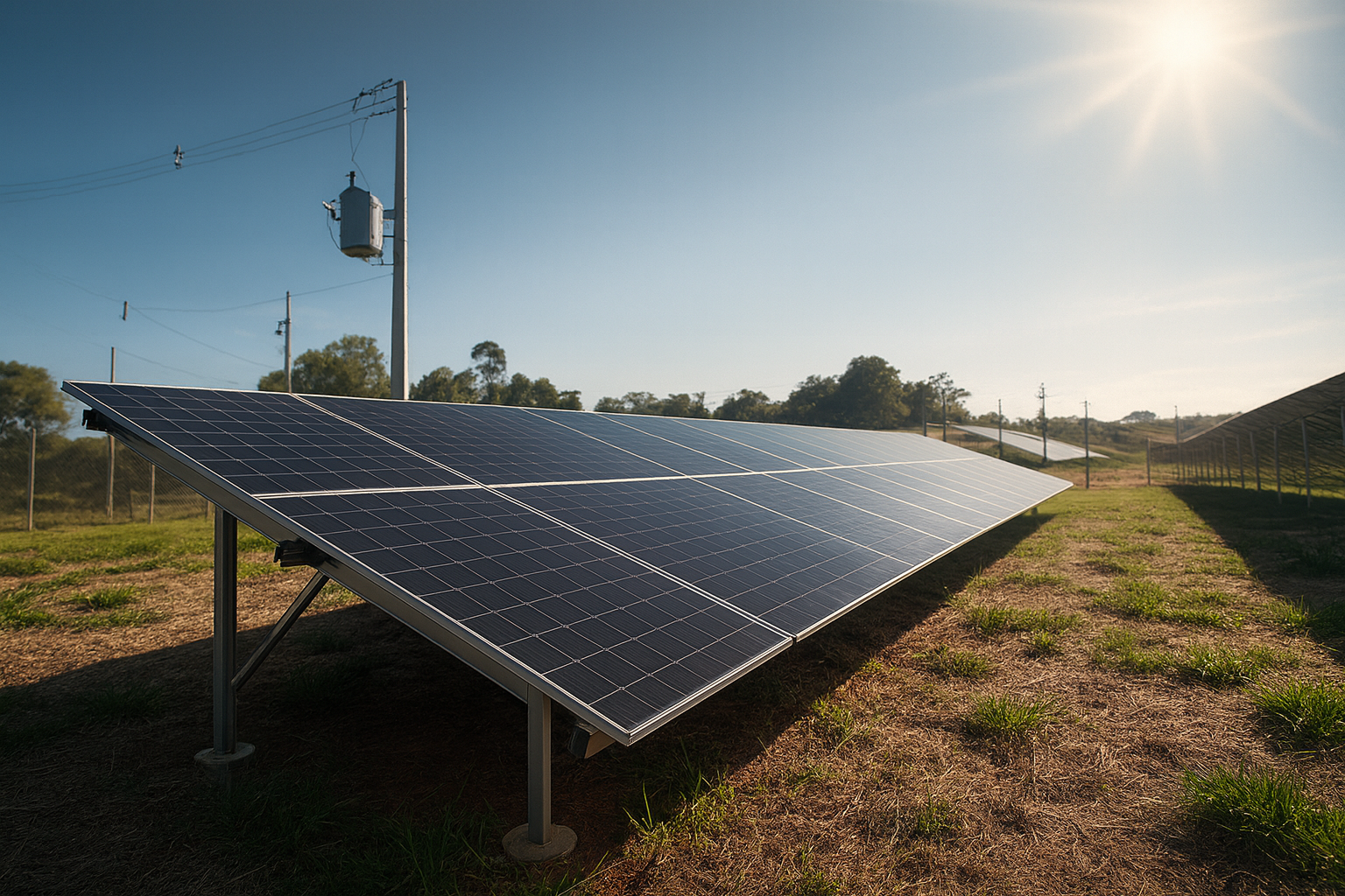 Estruturas metálicas para usinas fotovoltaicas